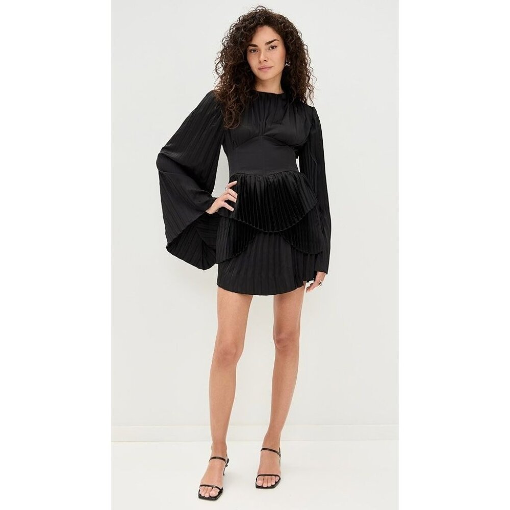 AI-17. Andrea Iyamah Lenti Pleated Mini Dress